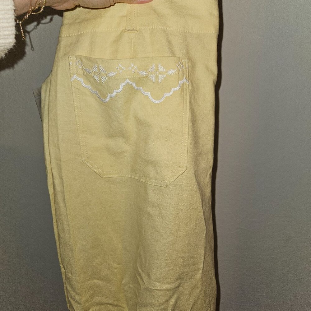 NWT 33T Colette Lace Trim Full-Length Wide-Leg Pants by Maeve - Picture 10 of 10